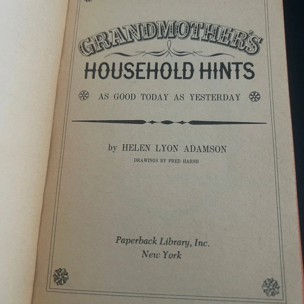 Grandmothers Household Hints 1963 Vintage Homestead Grannycore Book Boho Hippie - Picture 5 of 7